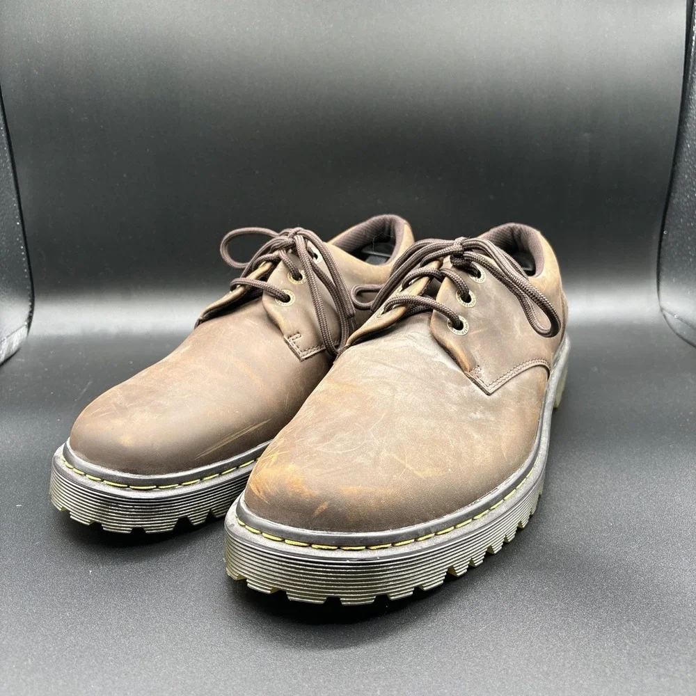 Dr Martens Kent Shoes Men's Size 13 Brown Leather Low Top Lace Up Oxford Docs